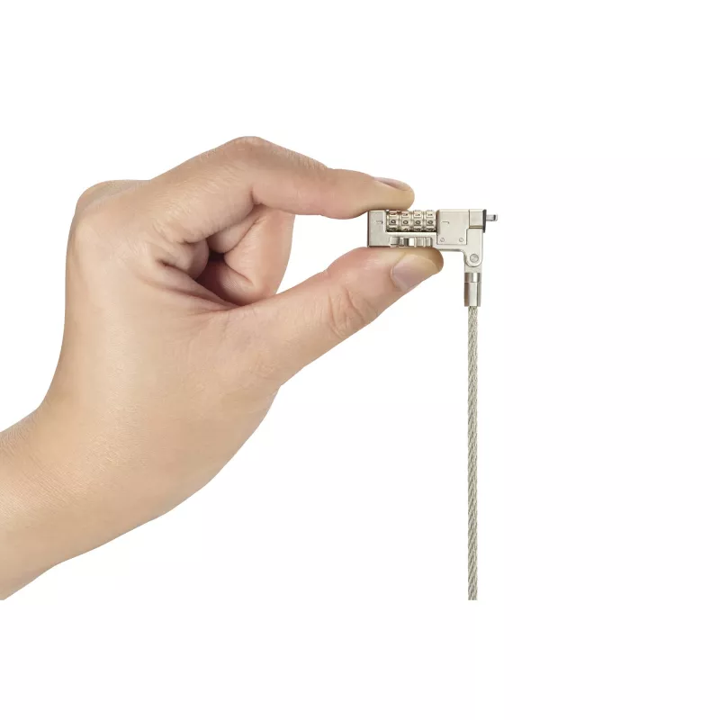 Candado de combinación para portátil Kensington Slim NanoSaver 2.0 EQ, 1,8 m, Kensington, candado de combinación, acero inoxidable, acero de zinc, plata