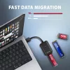 Carcasa para SSD AXAGON ADM2-AM USB-A 10 Gbit/s para una unidad M.2 NVMe/SATA, USB 3.2 Gen 2, cable de 10 cm, negra