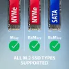 Carcasa para SSD AXAGON ADM2-AM USB-A 10 Gbit/s para una unidad M.2 NVMe/SATA, USB 3.2 Gen 2, cable de 10 cm, negra