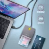 Lector de tarjetas Axagon CRE-SM3TC USB 2.0 Type-C gris SmartMedia