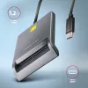 Lector de tarjetas Axagon CRE-SM3TC USB 2.0 Type-C gris SmartMedia