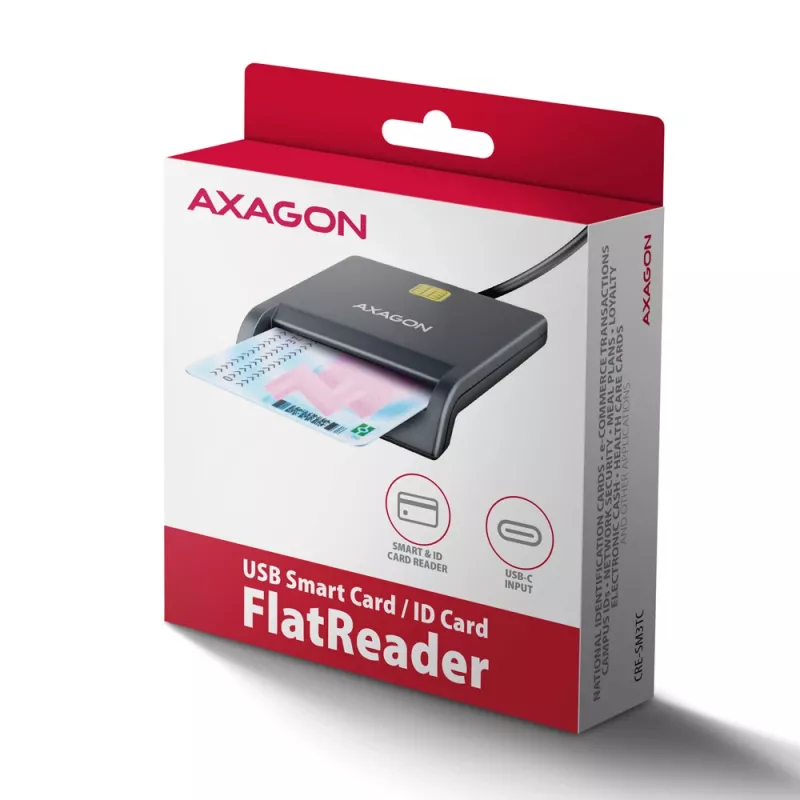 Lector de tarjetas Axagon CRE-SM3TC USB 2.0 Type-C gris SmartMedia