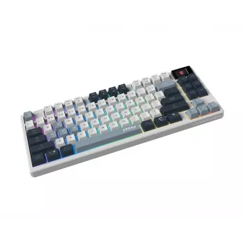Teclado gaming mecánico tenkeyless MSI FORGE GK600 TKL Wireless USB + Bluetooth QWERTY UK English RGB azul/blanco