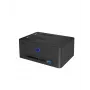 ICY BOX IB-1233CL-CR base de conexión y clonación de 2 bahías para SSD/HDD de 2,5/3,5 pulgadas, lector de tarjetas CF/SD, concentrador USB-A, USB 3.2 Gen 1, negra