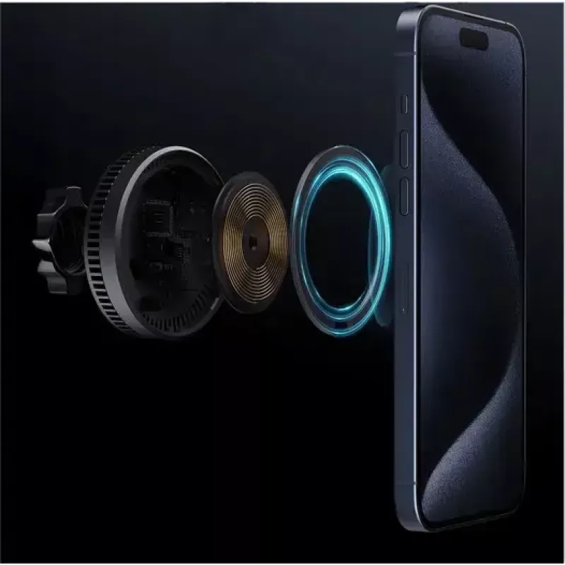Aukey Mag Fusion Dash Pro HD-MC13A Qi2 15 W soporte de coche con cargador inalámbrico y refrigeración