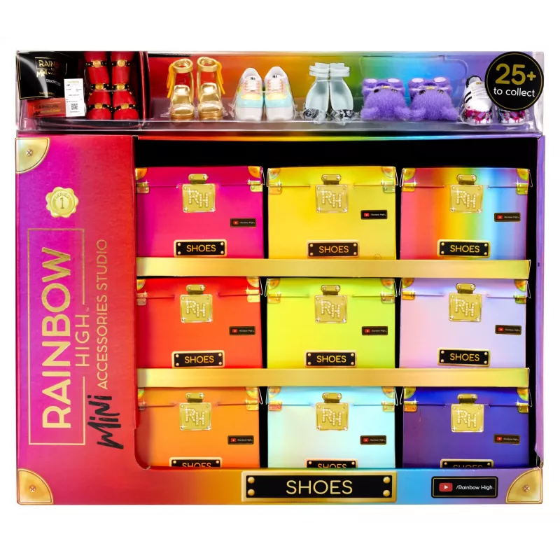 Rainbow High Accessories Studio Series 1, surtido S en PDQ zapatos para muñecas