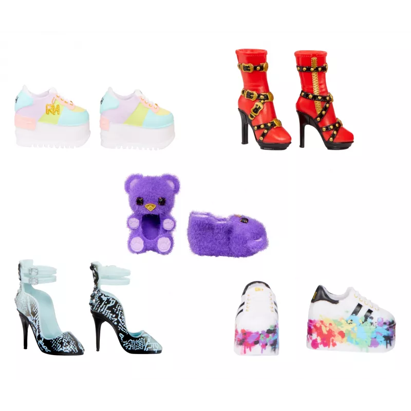 Rainbow High Accessories Studio Series 1, surtido S en PDQ zapatos para muñecas