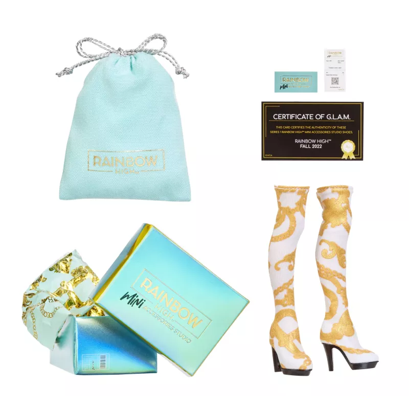Rainbow High Accessories Studio Series 1, surtido S en PDQ zapatos para muñecas