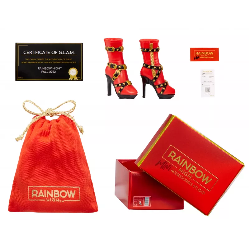 Rainbow High Accessories Studio Series 1, surtido S en PDQ zapatos para muñecas