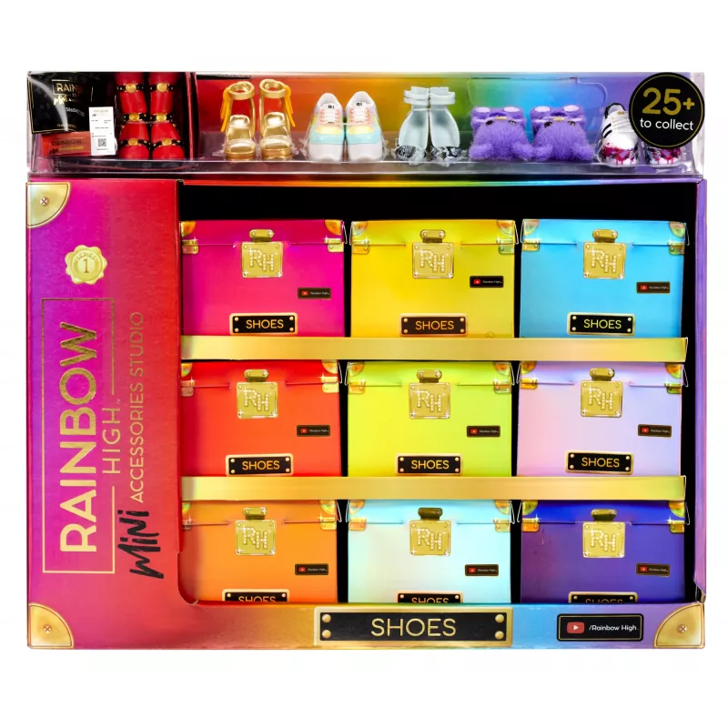 Rainbow High Accessories Studio Series 1, surtido S en PDQ zapatos para muñecas