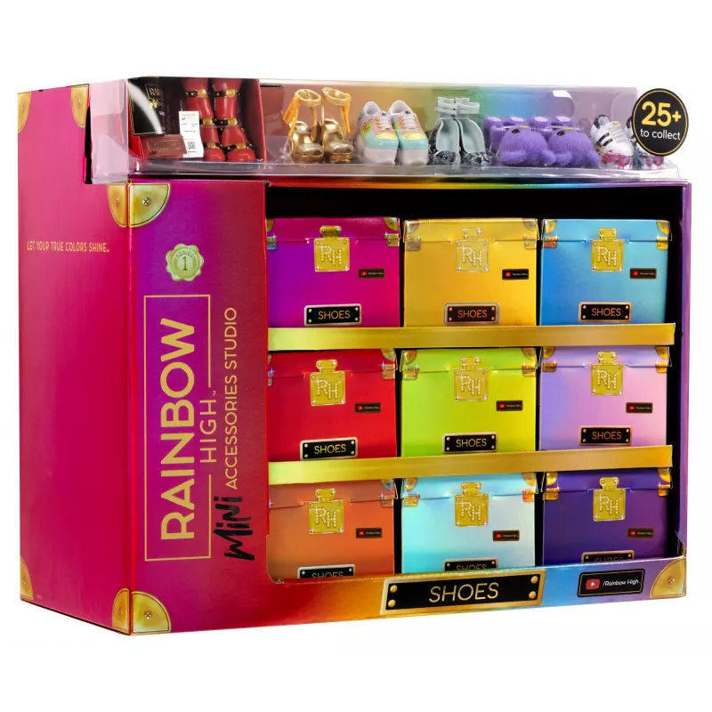 Rainbow High Accessories Studio Series 1, surtido S en PDQ zapatos para muñecas
