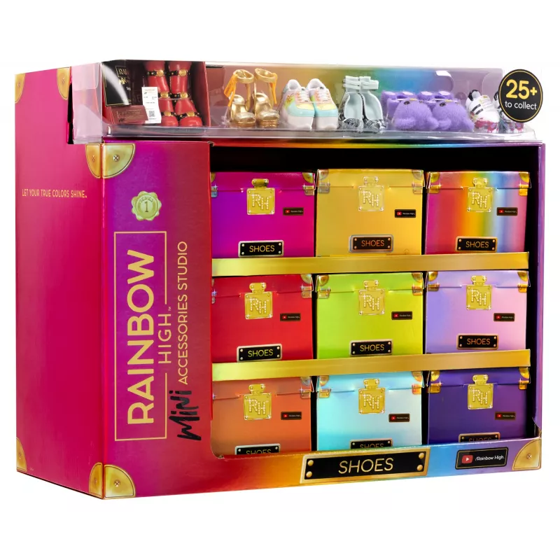 Rainbow High Accessories Studio Series 1, surtido S en PDQ zapatos para muñecas