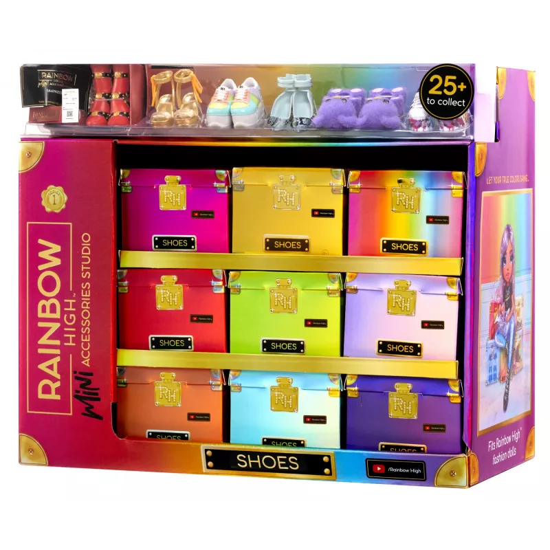 Rainbow High Accessories Studio Series 1, surtido S en PDQ zapatos para muñecas