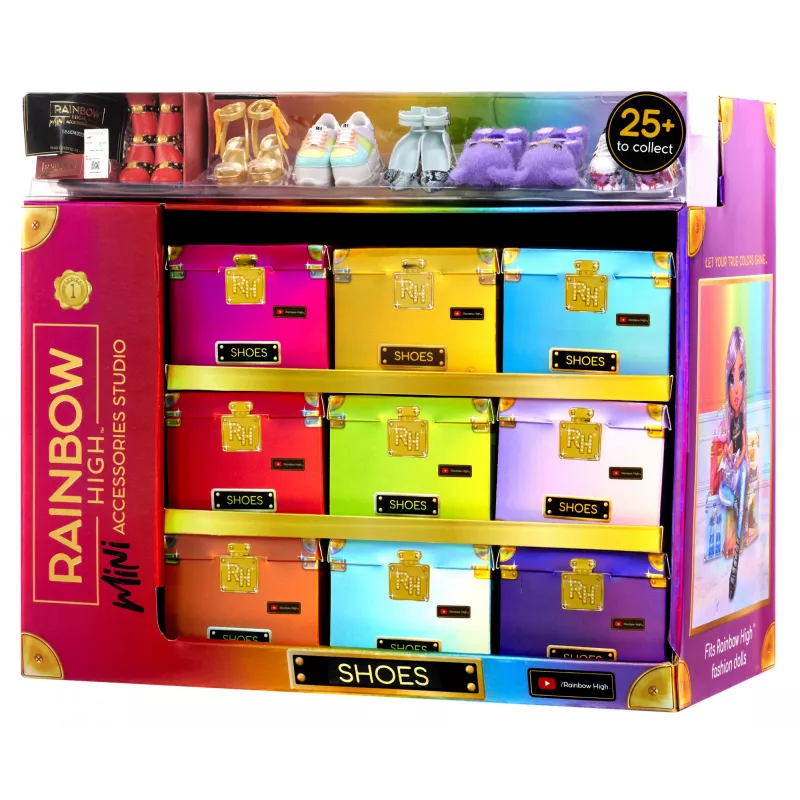Rainbow High Accessories Studio Series 1, surtido S en PDQ zapatos para muñecas