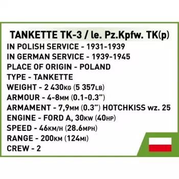 Set de construcción Cobi Blocks Tankette TK-3 – 323 piezas