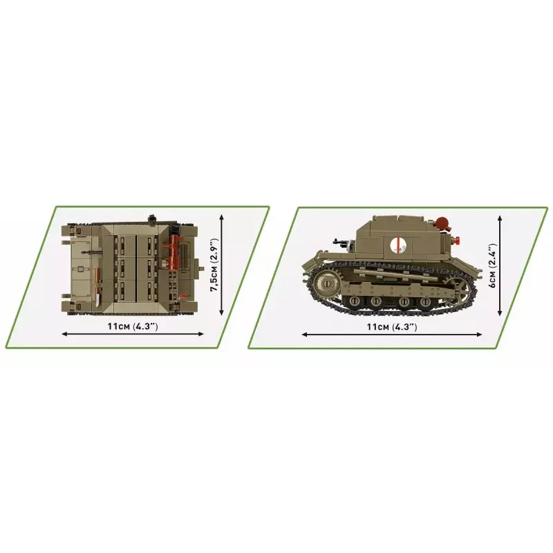 Set de construcción Cobi Blocks Tankette TK-3 – 323 piezas