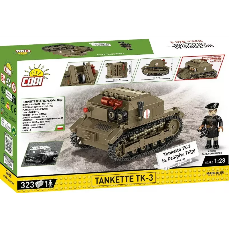 Set de construcción Cobi Blocks Tankette TK-3 – 323 piezas