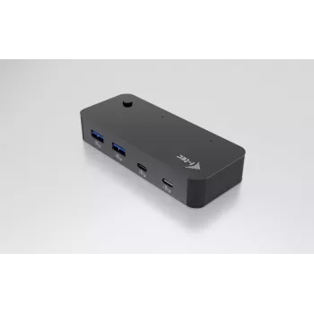 Hub KVM universal i-tec 2x USB-C 2x USB-A 3.0 5000 Mbit/s Negro