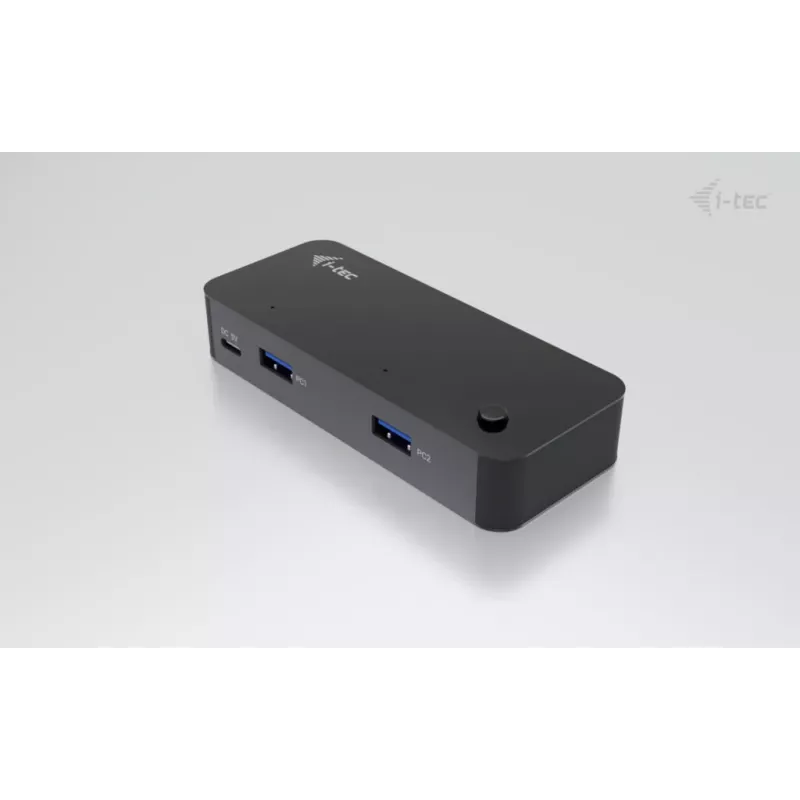 Hub KVM universal i-tec 2x USB-C 2x USB-A 3.0 5000 Mbit/s Negro