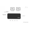 Hub KVM universal i-tec 2x USB-C 2x USB-A 3.0 5000 Mbit/s Negro