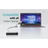 Hub KVM universal i-tec 2x USB-C 2x USB-A 3.0 5000 Mbit/s Negro