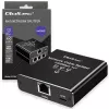 Splitter Ethernet QOLTEC 52294 1x3 RJ45 con entrada de alimentación USB-C