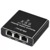 Splitter Ethernet QOLTEC 52294 1x3 RJ45 con entrada de alimentación USB-C