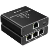 Splitter Ethernet QOLTEC 52294 1x3 RJ45 con entrada de alimentación USB-C