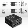 Splitter Ethernet QOLTEC 52294 1x3 RJ45 con entrada de alimentación USB-C