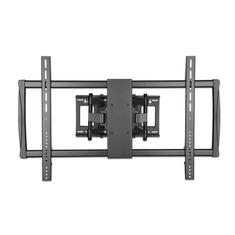 Soporte de pared Manhattan para TV y monitores (Full Motion), para pantallas de 37 inch a 100 inch, compatibilidad VESA: todas entre 200x200 mm y 900x600 mm – comprueba las dimensiones de los cuatro orificios de montaje en la parte posterior de la pantalla para asegurarte de que encajan, máx. 80 kg, negro, soporte, garantía de por vida