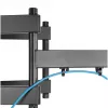 Soporte de pared Manhattan para TV y monitores (Full Motion), para pantallas de 37 inch a 100 inch, compatibilidad VESA: todas entre 200x200 mm y 900x600 mm – comprueba las dimensiones de los cuatro orificios de montaje en la parte posterior de la pantalla para asegurarte de que encajan, máx. 80 kg, negro, soporte, garantía de por vida
