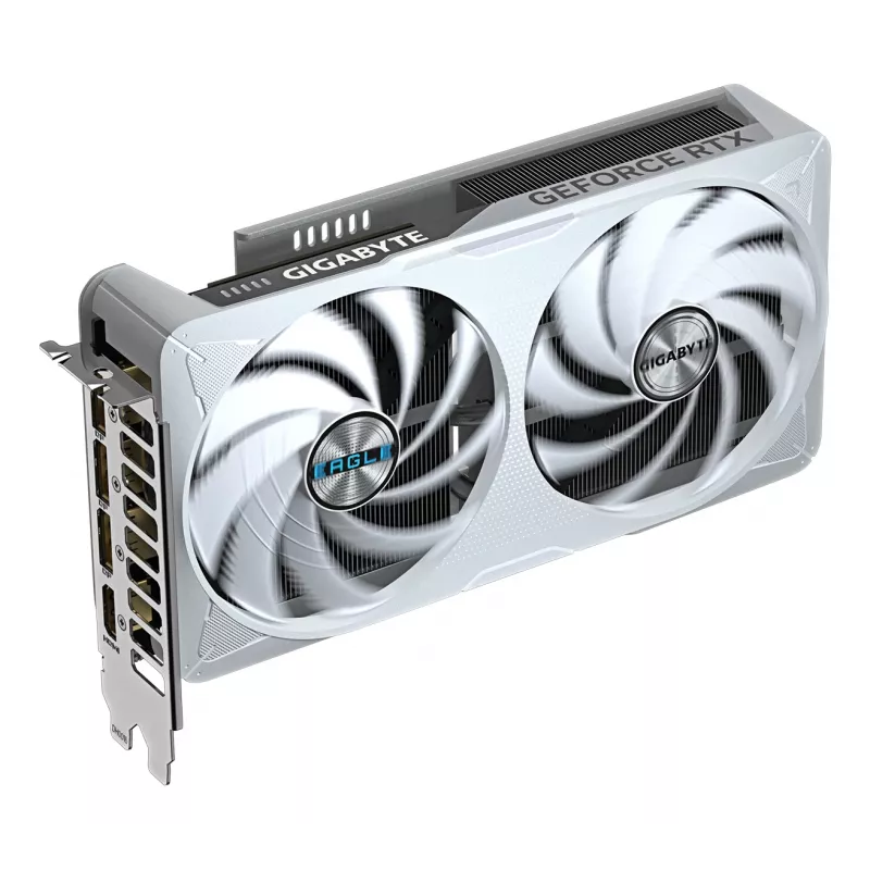 Tarjeta gráfica GIGABYTE GeForce RTX 5060 Ti EAGLE OC ICE 16G – 16 GB GDDR7, 128 bits, PCI-E 5.0, 2617 MHz de frecuencia de núcleo, 3 x DisplayPort, 1 x HDMI, GV-N506TEAGLEOC ICE-16GD