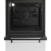 Cocina de gas-eléctrica de libre instalación BEKO FSE52323DWD, placa de 4 fuegos, 60 cm, horno de 55 L, clase de eficiencia energética A
