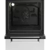 Cocina de gas-eléctrica de libre instalación BEKO FSE52323DWD, placa de 4 fuegos, 60 cm, horno de 55 L, clase de eficiencia energética A