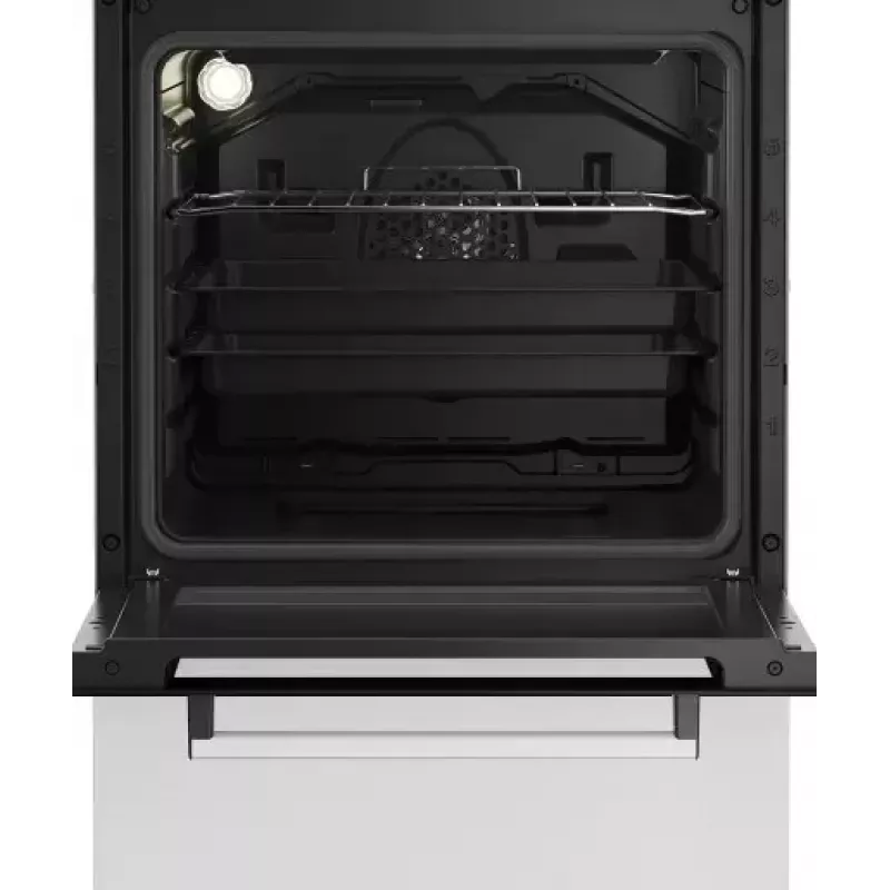 Cocina de gas-eléctrica de libre instalación BEKO FSE52323DWD, placa de 4 fuegos, 60 cm, horno de 55 L, clase de eficiencia energética A
