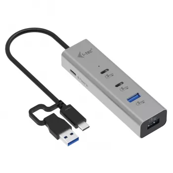 i-tec Metal Universal Charging HUB 2xUSB-C + 2 puertos USB-A + Power Delivery 85W