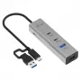 i-tec Metal Universal Charging HUB 2xUSB-C + 2 puertos USB-A + Power Delivery 85W