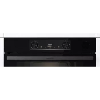 Horno eléctrico empotrable Gorenje BSA6737E15BG — 77 l, negro, temporizador digital, convección, grill, función pizza