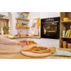 Horno eléctrico empotrable Gorenje BSA6737E15BG — 77 l, negro, temporizador digital, convección, grill, función pizza
