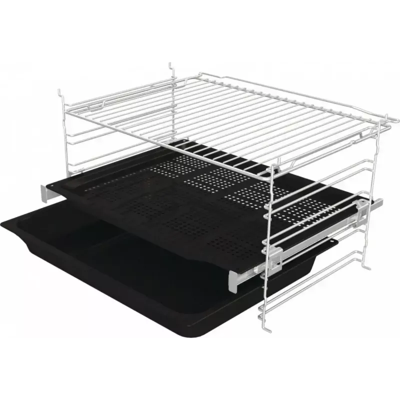 Horno eléctrico empotrable Gorenje BSA6737E15BG — 77 l, negro, temporizador digital, convección, grill, función pizza