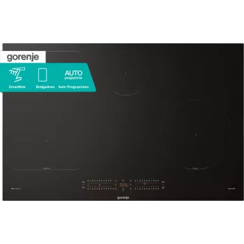 Placa de inducción Gorenje GI8432BSCWF, negra, empotrable, 60 cm, placa de inducción por zonas, vitrocerámica, 4 zonas
