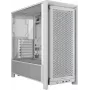 Caja de PC CORSAIR FRAME 4000D RS Midi Tower blanca — ATX, cristal templado, 3 ventiladores frontales de 120 mm, compatible con radiadores de 360/240/140 mm