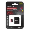 Tarjeta de memoria microSDXC ADATA 256 GB AUSDX256GUI3V30SHA2-RA1 UHS-I Clase 10 V30 (lectura 100 MB/s, escritura 80 MB/s) con adaptador SD