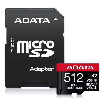 Tarjeta de memoria microSDXC ADATA 512GB UHS‑I U3 V30 Clase 10 A2, 100/85 MB/s, resistente al agua