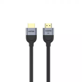 Cable HDMI UNITEK C11086GY01-1M 1m 2.1 48 Gbit/s Negro Gris