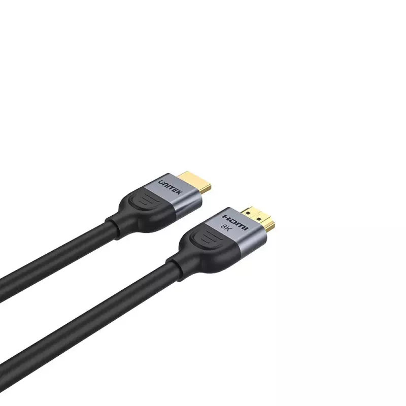 Cable HDMI UNITEK C11086GY01-1M 1m 2.1 48 Gbit/s Negro Gris