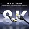 Cable HDMI UNITEK C11086GY01-1M 1m 2.1 48 Gbit/s Negro Gris