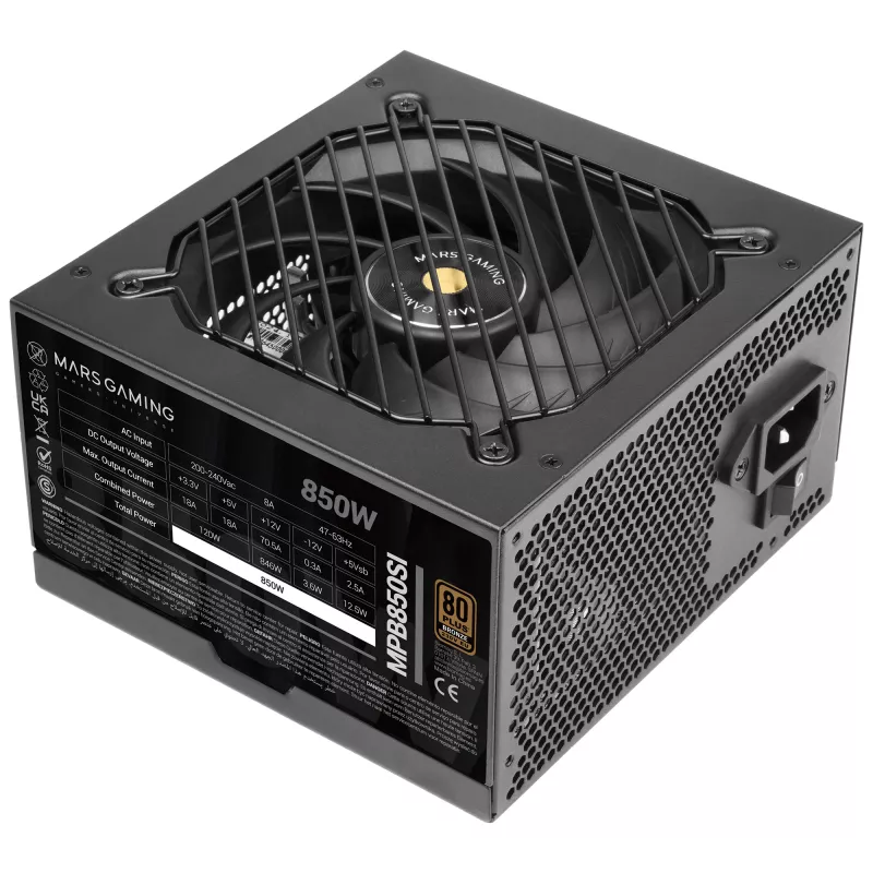 Fuente de alimentación Mars Gaming MPB850SI 850 W 24 pines ATX ATX negra