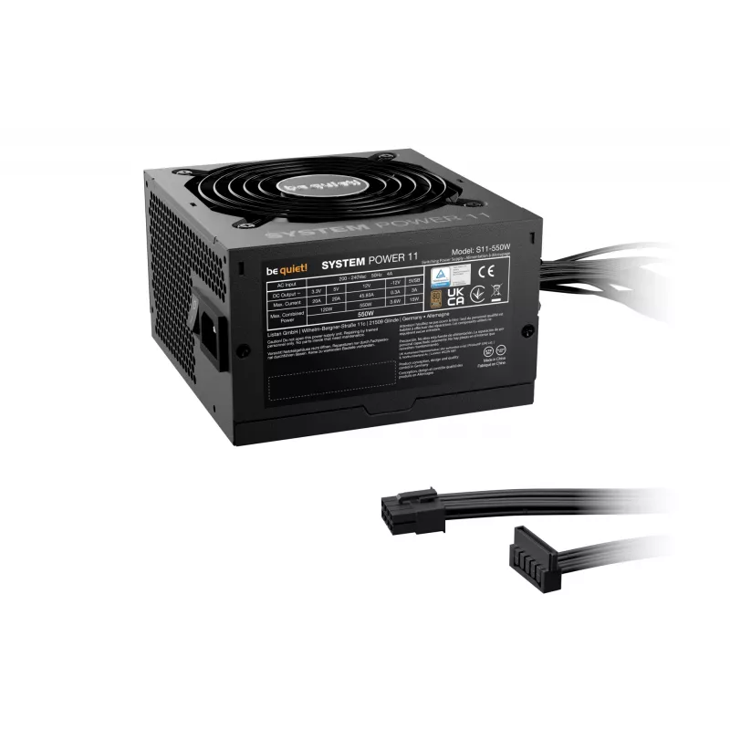 Fuente de alimentación para PC be quiet! System Power 11 550W 20+4 pines ATX ATX negra