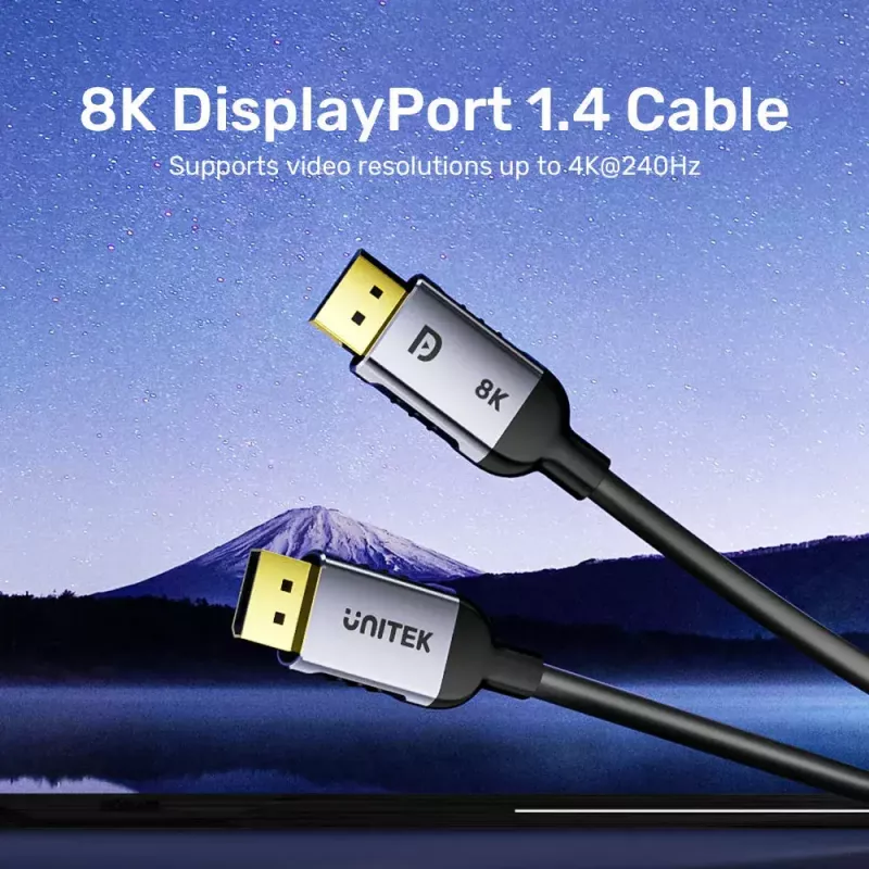 Unitek C1628GY01-2M cable DisplayPort 1.4, 2 m, 8K@60Hz